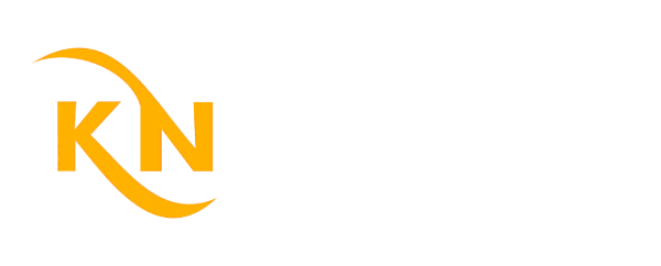 kn barber logo white